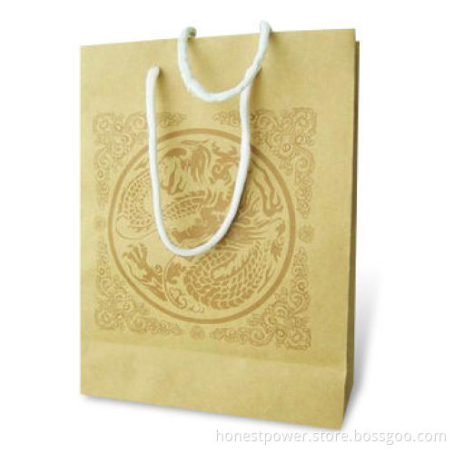 Eco-friendly Bags, Made of 120gsm Brown Kraft Paper, Customized Designs are Accepted